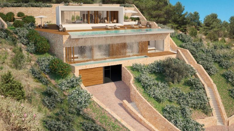 Villa de lujo con vista al mar en Roca Llisa - Ibiza