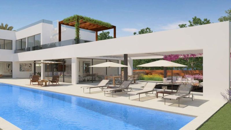 Villa de obra nueva con vistas al mar situada en San José - Ibiza